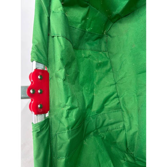 Christmas Candy Cane Trust in Jesus Collapsible Basket w/Handle Red White Green - Picture 5 of 6